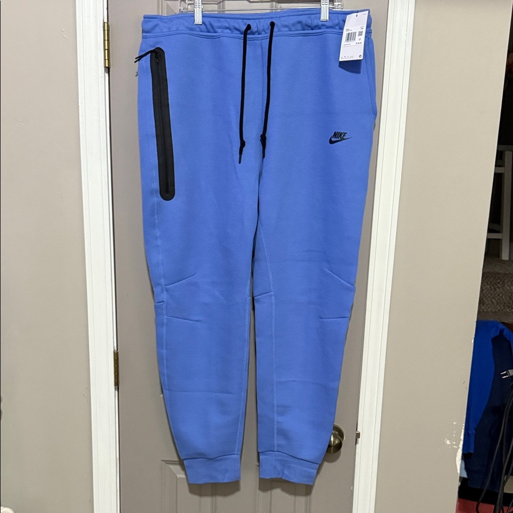 Nike Light Blue Joggers with Black Details